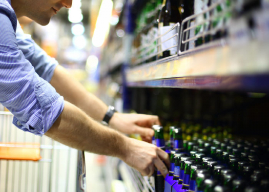Man buying beer