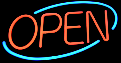 lighted open sign